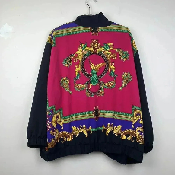 Silver Threads Bold Vintage Inspired Jacket with Baroque Print Made in USA - Picture 2 of 7